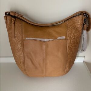 NWT The Sak Sequoia Hobo bag Scotch Leaf Embossed Rare, sold out color